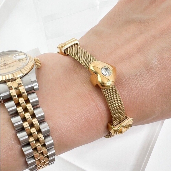 Givenchy Rare Vintage Heart Lock and Key Bracelet - Picture 10 of 12